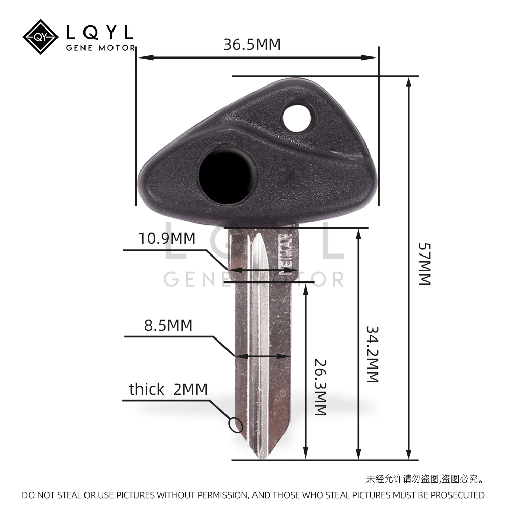 LQYL Blank Key Motorcycle Replace Uncut Keys For BMW R850R K1200LT R1100RT R1100GS R1150RT 650GS 650CS 1150GS K1200GT Etc