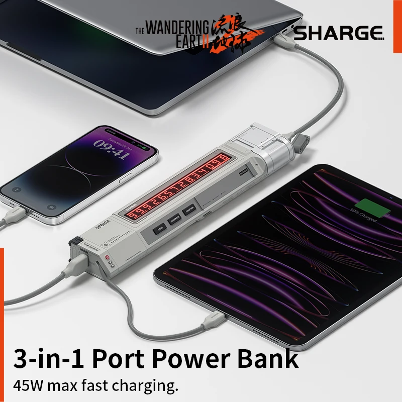 

SHARGE 10k Power Bank 10000mAh Portable Charger with 40W USB-C Fast Charging, Dual Output for iPhone 15 Pro/14, Galaxy S24, iPad