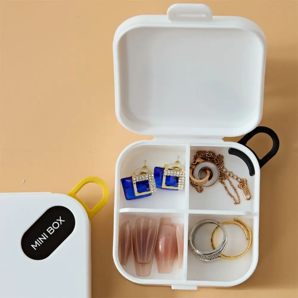 

Jewelry Beads Hairpin Organizer Box Portable Storage Box Sealed with Hook Pills Box Detachable Mini Earplugs Box Home Travel