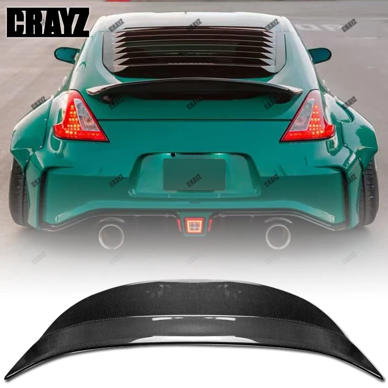 

For Nissan 370Z Z34 AJT3 Styl 2009-2015 High Quality Top Carbon Fiber Rear Spoiler Wing Trunk Lip Boot Cover Car GT Styling
