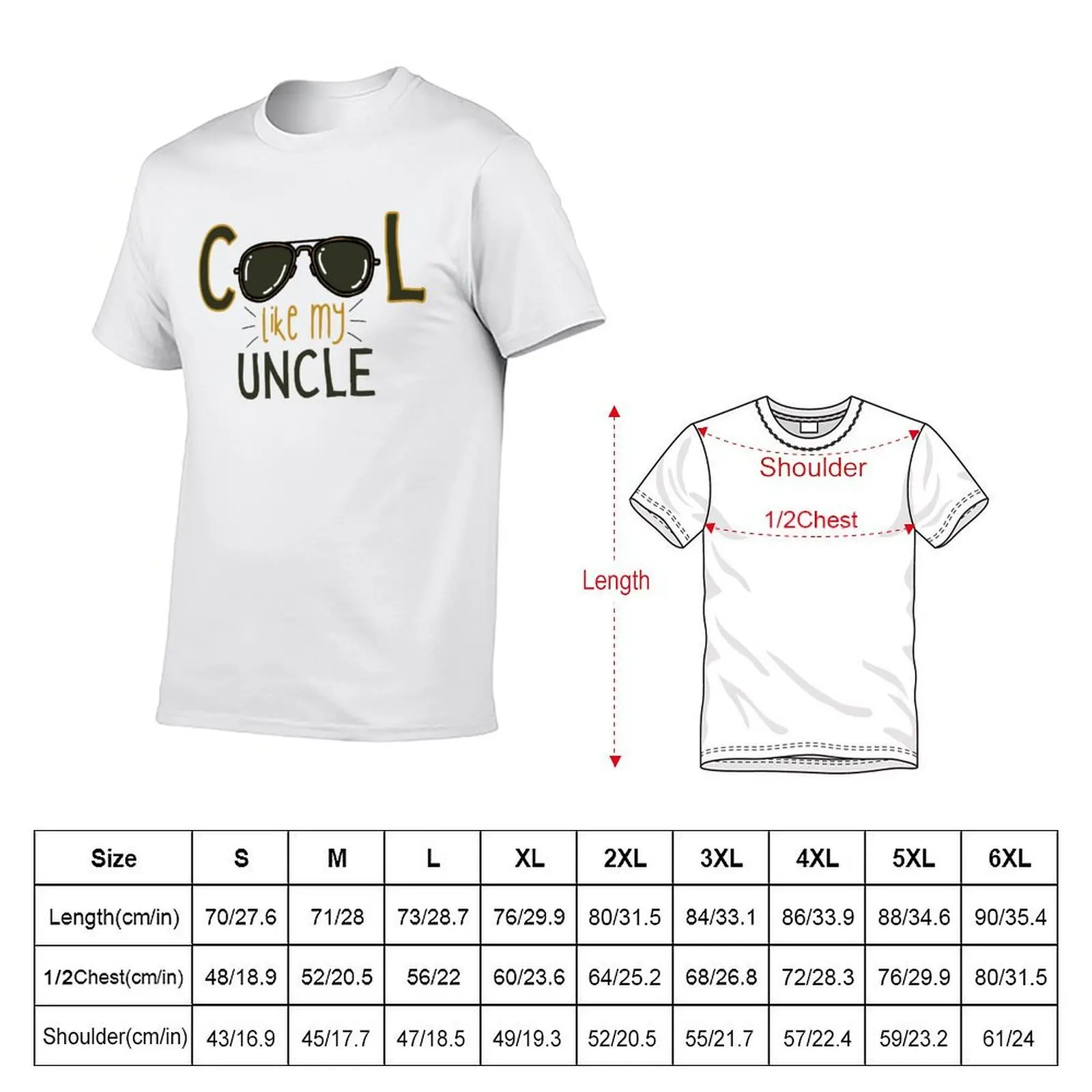 Cool Like My Uncle Baby Onesie T-Shirt t shirts for man graphic tees cotton t shirts man 100% man t shirt cotton T-shirt