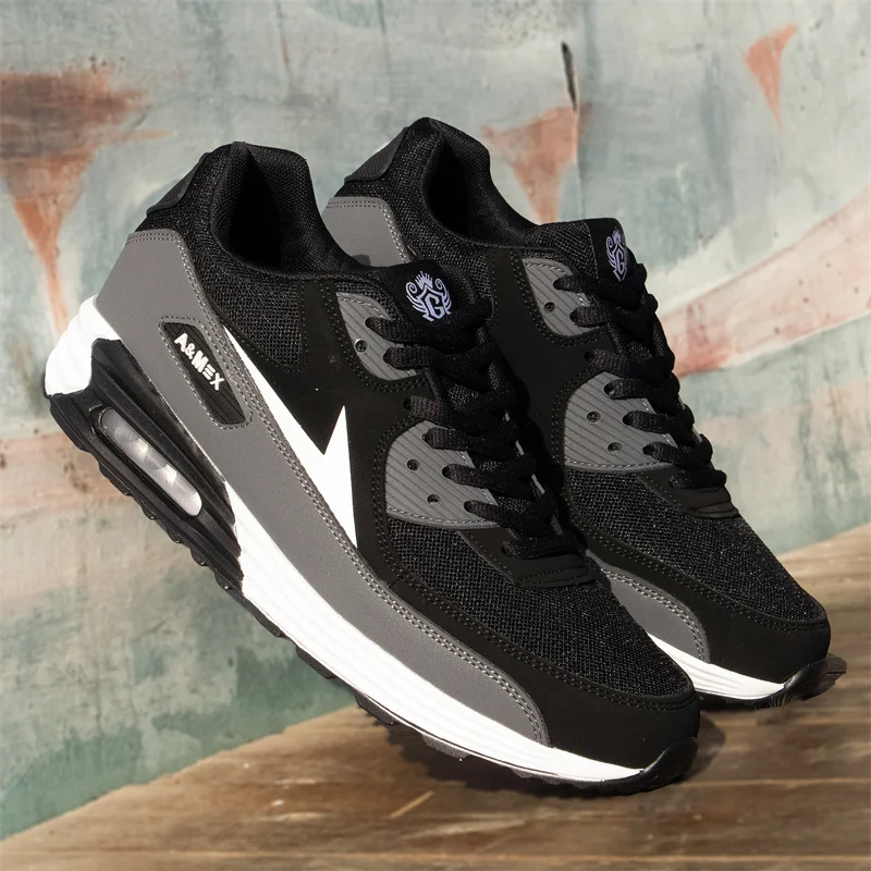 أحذية الجري الرجالية، أحذية رياضية بوسادة هوائية قابلة للتنفس، أحذية رياضية للتنس وكرة السلة #5