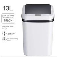 Automatic Sensor Trash Can Smart Touchless White Trash Can Kitchen Bathroom Waterproof 13L Electric Trash Garbage Can With Lid