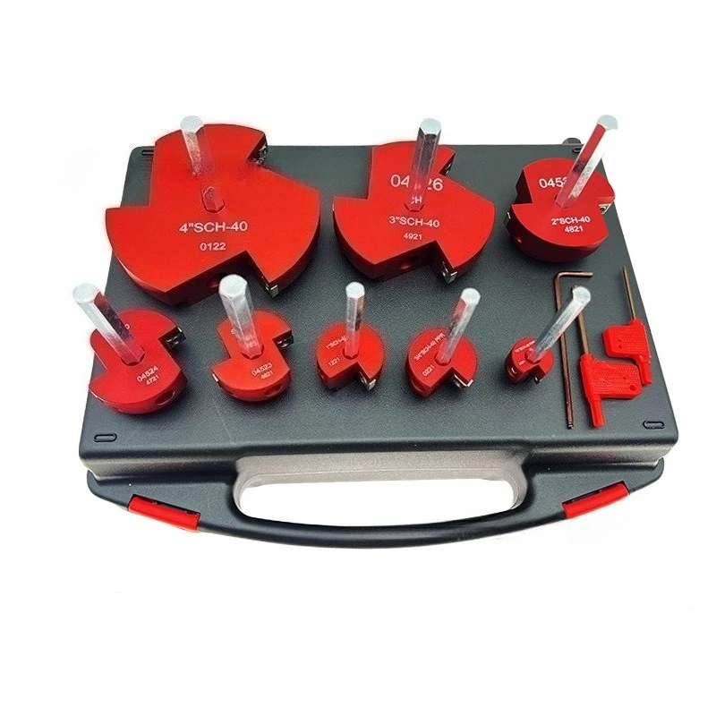 Le kit d'alésoir pour tuyaux en PVC contient 3/4",1",1-1/4",1-1/2",2",3',4" pour outil de plomberie à économie de douille de tuyau SCH40 convient aux perceuses Standard de 1/2"
