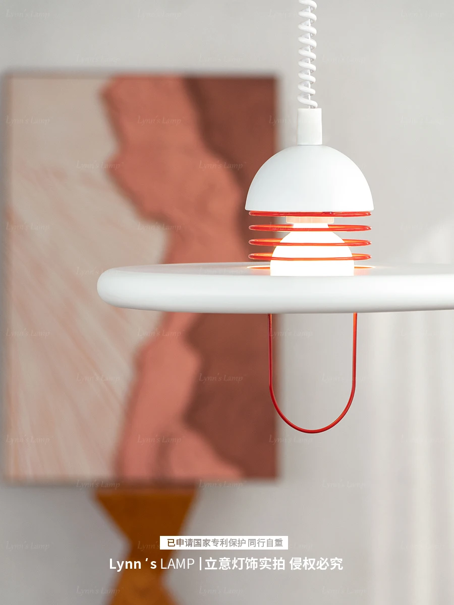 Nordic Memphis pendant light telescopic restaurant bar ins style homestay UFO lighting fixtures