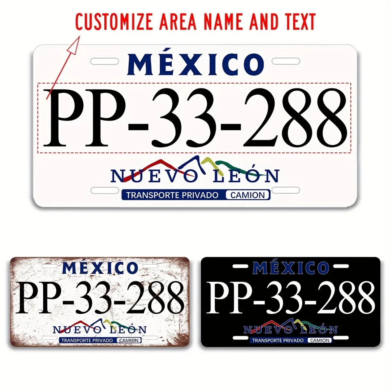 Custom Text Mexican-Style Decorative Metal Sign Personalized Home Garage Wall Decor Plaque