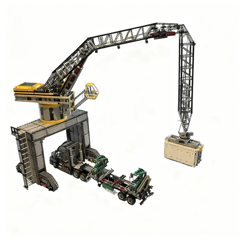 4569pcs MOC Technical Mantsinen Container Crane - Designed Peteria Model Building Blocks Christmas Gifts Toys DIY Birthday Art