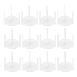 100 Pcs Pizza Stand White Tripod Pizza Takeaway Stand Pizza Plate Pizza Plastic Stack Pizza Serving Stand Pp Pizza Holder Stand