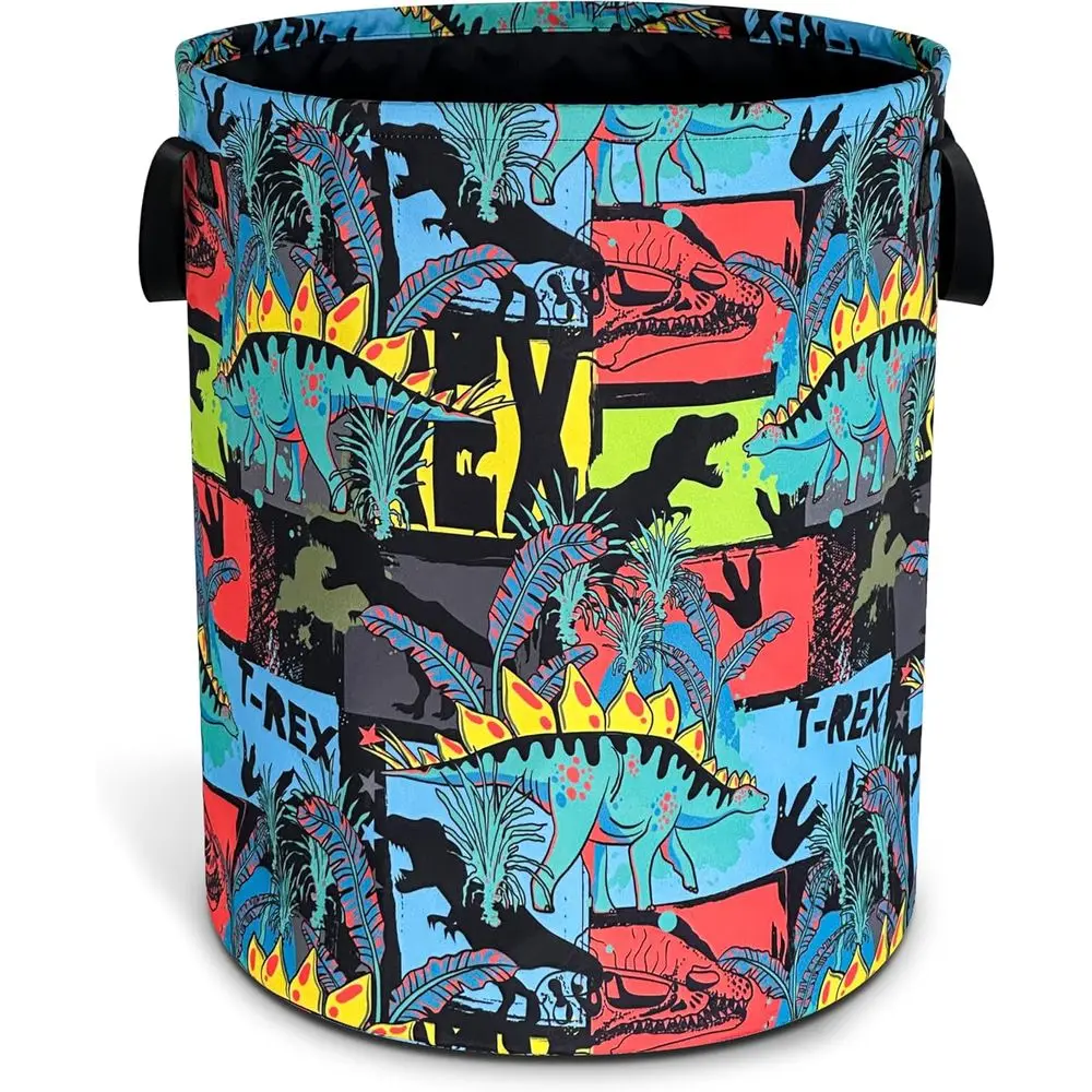 

Foldable Dinosaur Cartoon Laundry Hamper - Portable Oxford Cloth Basket for Rooms, 18.9x16.5