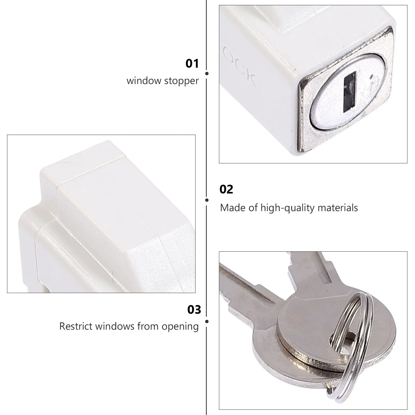 Zinc Alloy Sliding Window Lock for Safety and Anti-Theft Protection Easy Install No Drill Required Adjustable Window Sash
