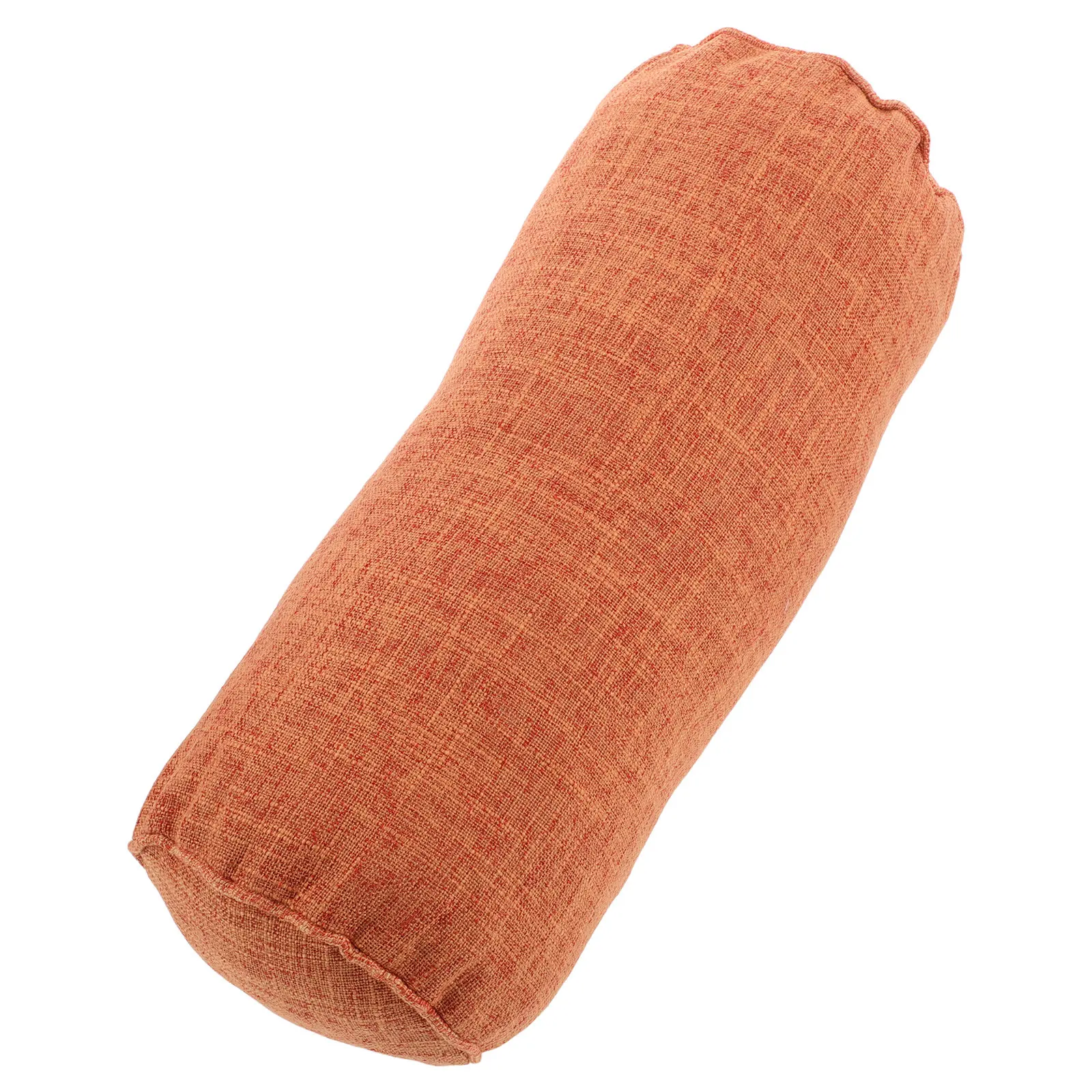 Washable Linen Yoga Neck Roll Pillow – Cylindrical Support for Neck, Legs, Feet – Home, Office, Travel & Studio