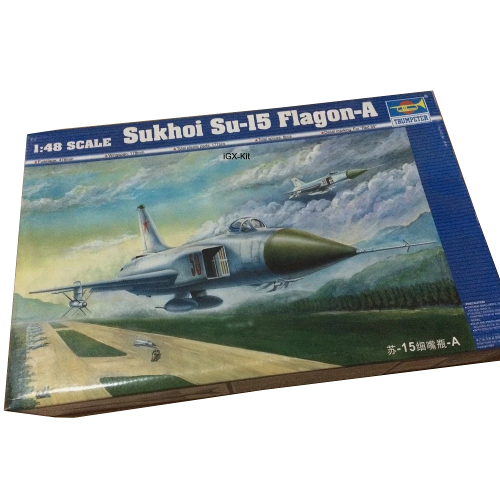

Модель самолета Trumpeter 02810 Су-15 "Флагон-А" в масштабе 1:48, пластиковый конструктор, военный подарок