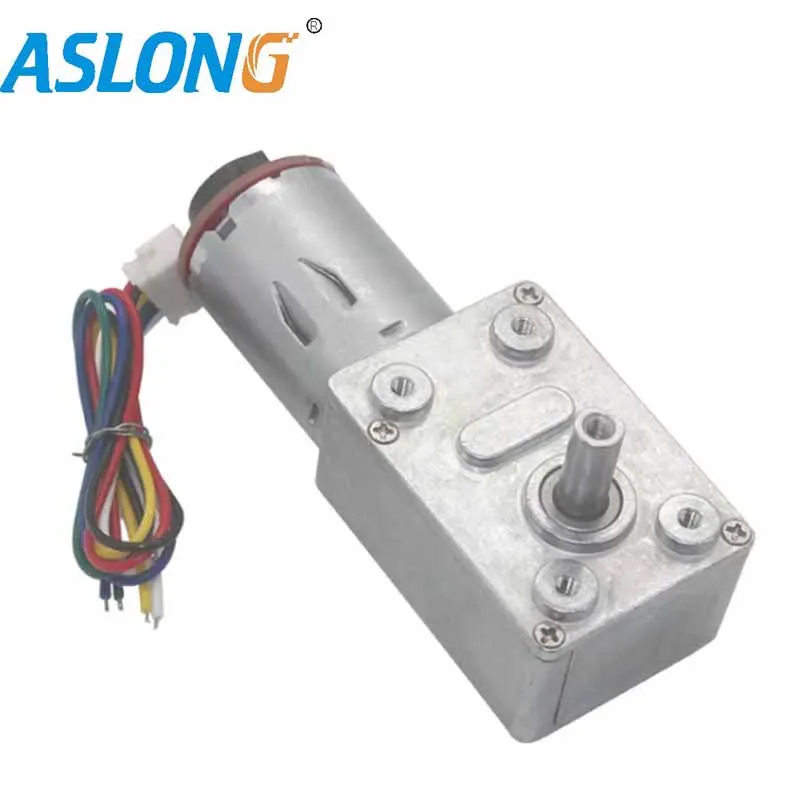 

JGY-370B 12v Micro dc electric 370 worm gear motor encoder 24v mini engine 11CPR speed-down reductor 90D gearbox reduced motor