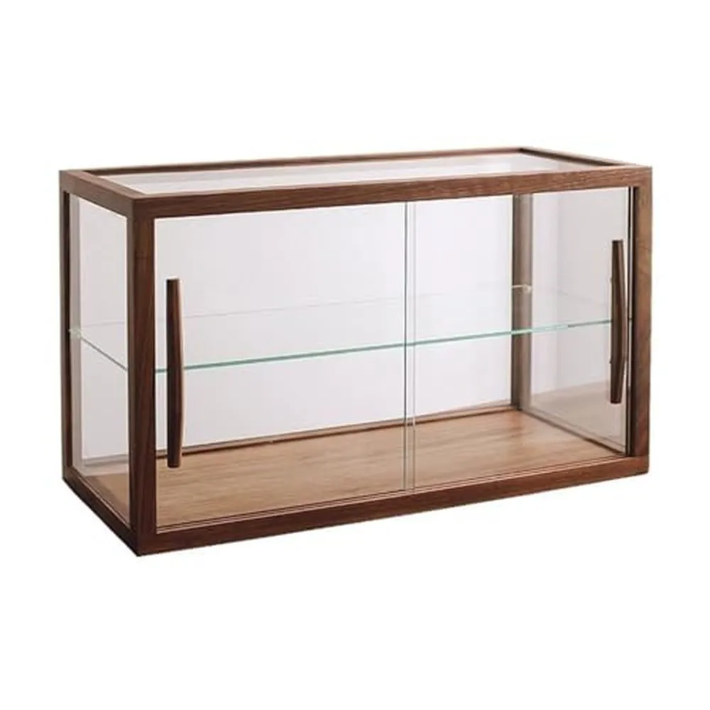 Bakery Display Case with Glass Doors Wooden Countertop Cabinet for Pastry Cookie and Dessert Showcase Perfect for