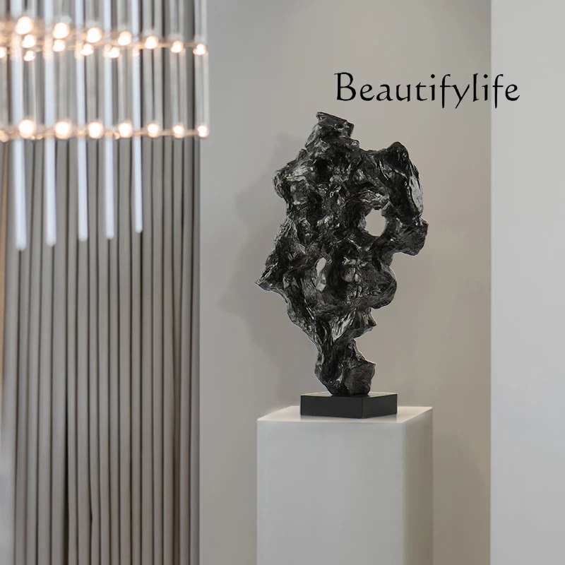 

Abstract new Chinese stone Taihu stone sculpture ornament art hotel sales office living room entrance soft decoration