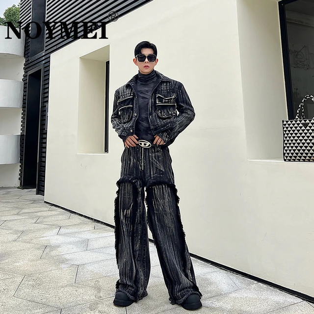 Jeans half jacket mens sale