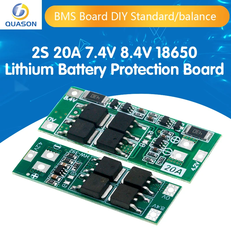 2S 20A 7.4V 8.4V 18650 Lithium Battery Protection Board/BMS Board Standard/Balance For DIY