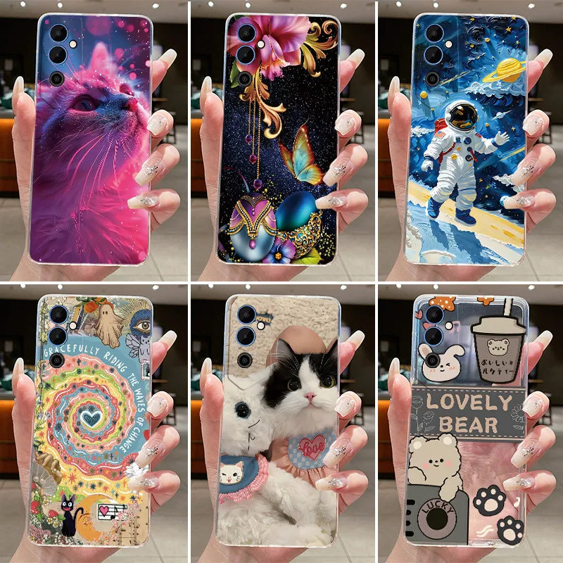 Invólucro para tecno pova neo 2 caso lg6n silicone estética moda bonito gato capa traseira techno pova neo 2 caso de telefone transparente