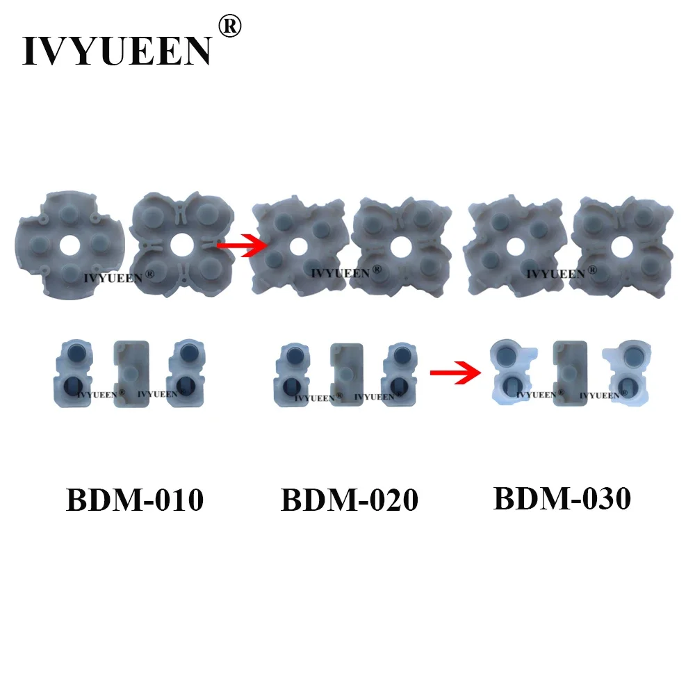 IVYUEEN per PlayStation 5 Controller PS5 L1 R1 L2 R2 Pulsanti trigger Stick analogico Riparazione in gomma conduttiva per Dualsense V2 V3