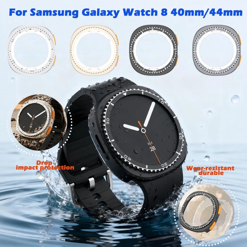 

Metal Scratch Resistant Case for Samsung Galaxy Watch 8 40mm/44mm Case Water Resistant for Samsung Galaxy Watch 8 40mm/44mm Case