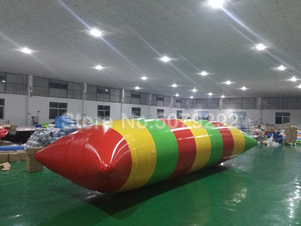 Summer Hot Sale Water Play Equipment Jumping Pillow With Free Air Pump Water Blob Bouncer Jumping Air Bag 6M/7M/8M