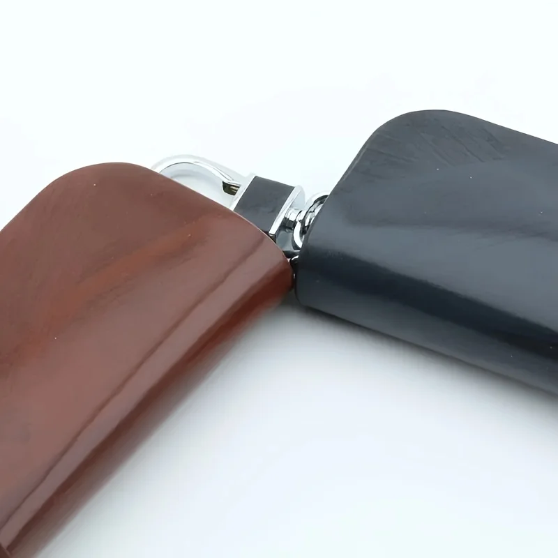 Wood-Grain Design Universal Car Wallet PU Leather Pouch Suitable Multiple Car Models, Available in Black