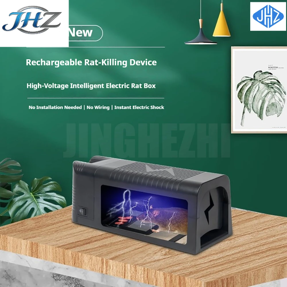 JHZ forHigh Voltage Mousetrap Dual Power Supply Indoor Outdoor Mousetrap High Voltage Mouse Trap