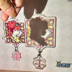 Gyakuten Saiban Anime Keychain Women Gina Lestrade Acrylic Key Chain Man Iris Wilson Key Ring Bag Pendant Accessories Cute Gift