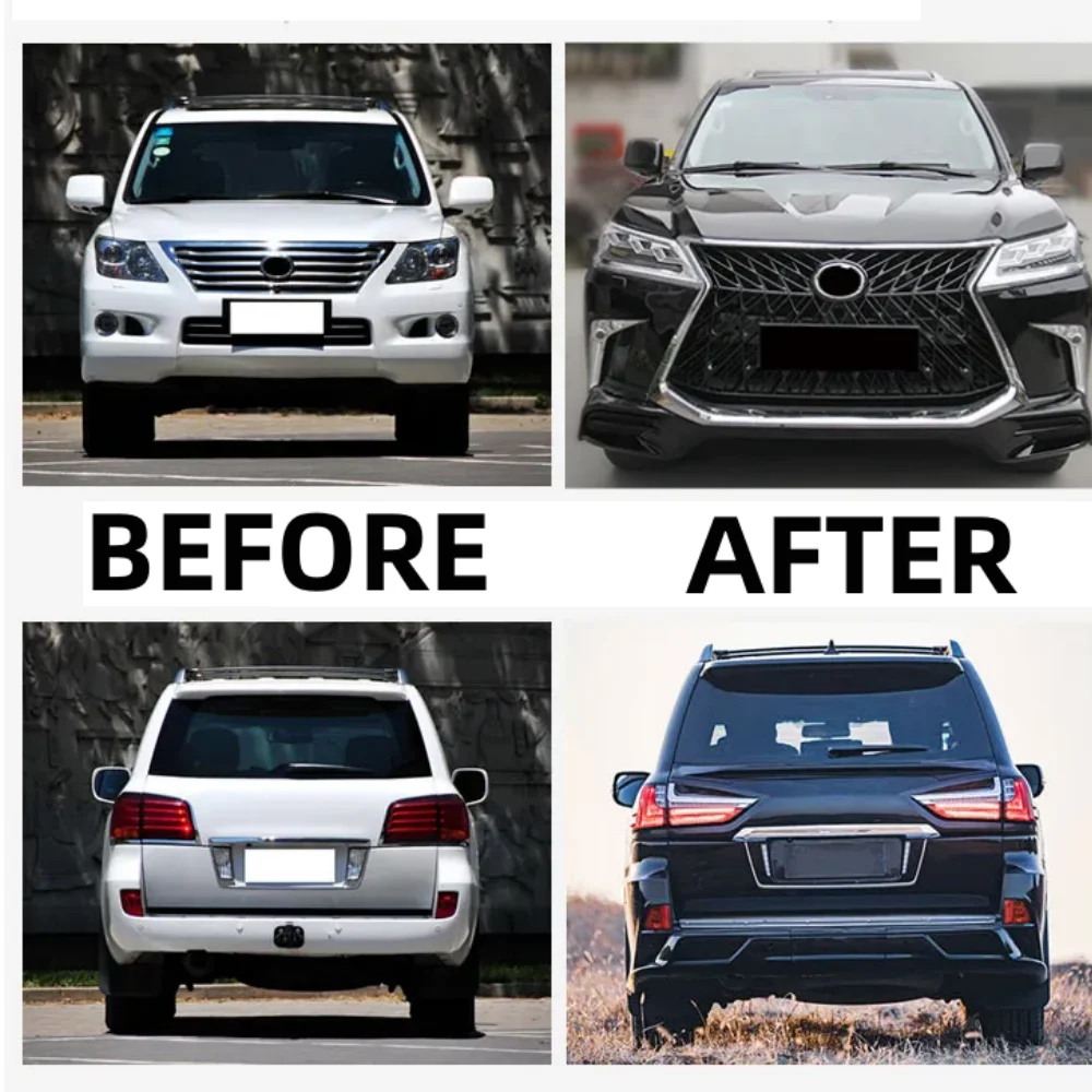 HW high performance 2008-2015 front bumper upgrade to 2018 Sport Design edition tuning body kit for Lexus LX570