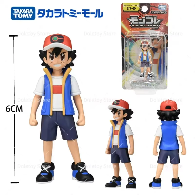 TAKARA TOMY Pokemon Figure Toys Eevee Jolteon Flareon Leafeon Glaceon Umbreon Figure Trainer Ash Ketchum Leon Action Model - view 5