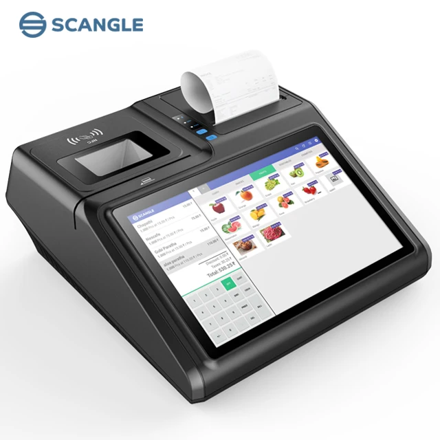 

Scangle Android Wireless POS Machine/Mobile POS System with 80mm Thermal printer/ 2D barcode scanner/ MSR/ WIFI