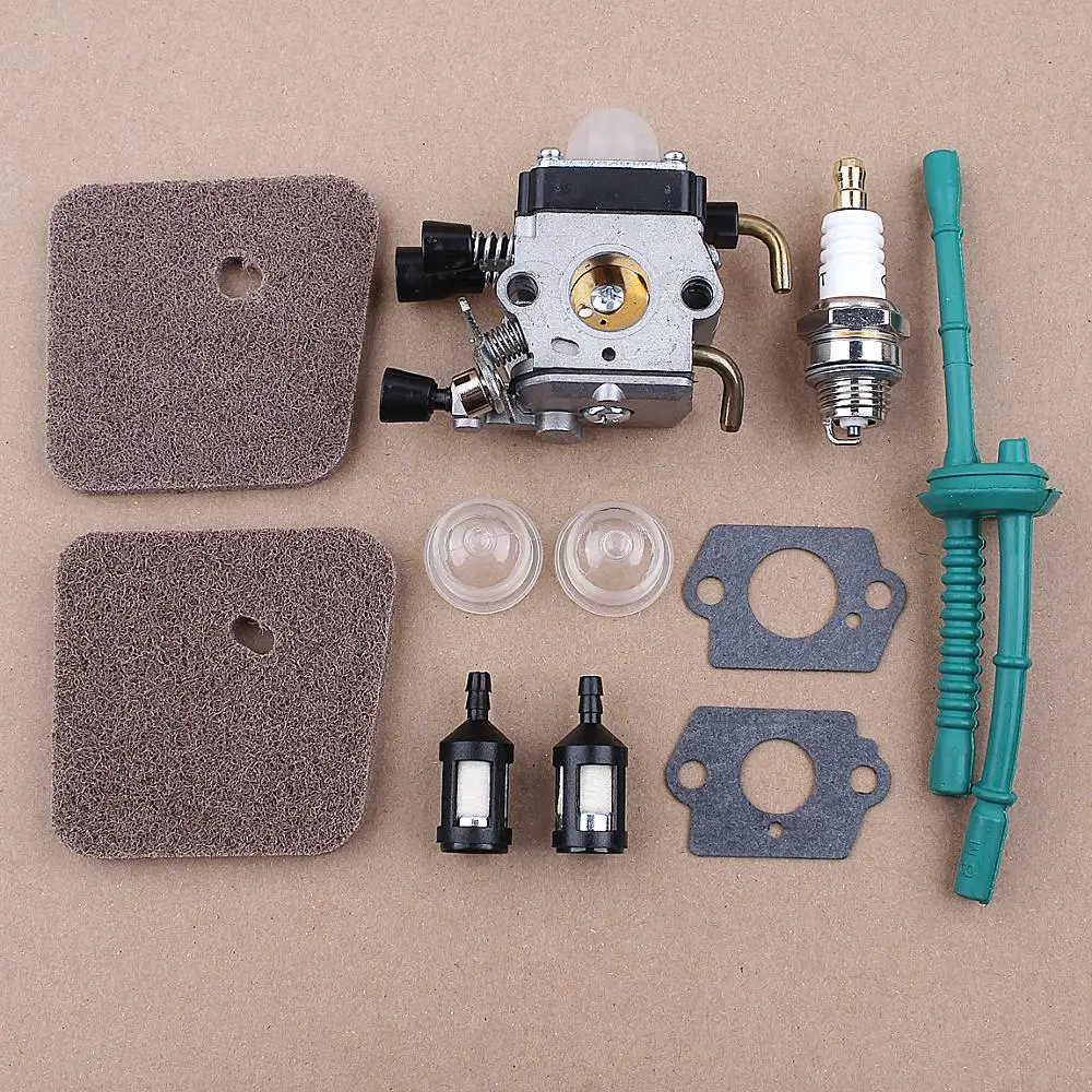 Carburetor Air Fuel Filter Kit For Stihl FS38 FS45 FS46 FS55 KM55 FS85 Carb Gaskets Brush Cutter Trimmer Lawn Mower