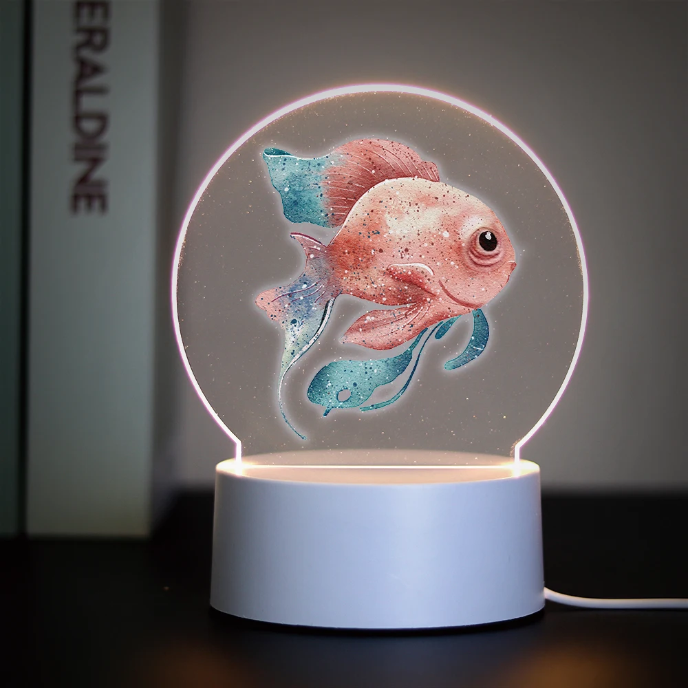 mermaid Children Bedroom Decor 3D Lamp For Home Room Decoration Nightlight Usb Atmosphere Table Lamp