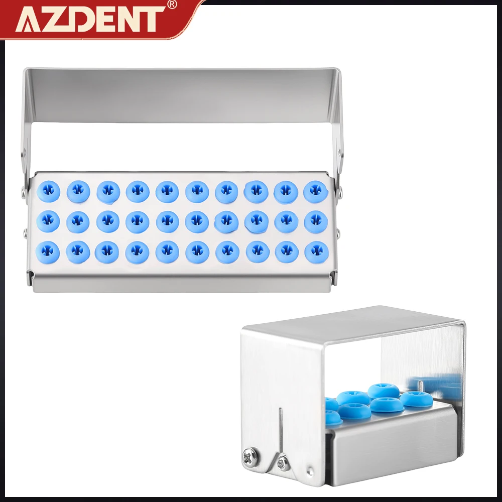 

AZDENT 8/30 отверстий, держатель для стоматологических боров, стерилизатор, эндофайл, дезинфекционная коробка, органайзер 135 ℃ Автоклавируемый стерилизуемый лабораторный инструмент