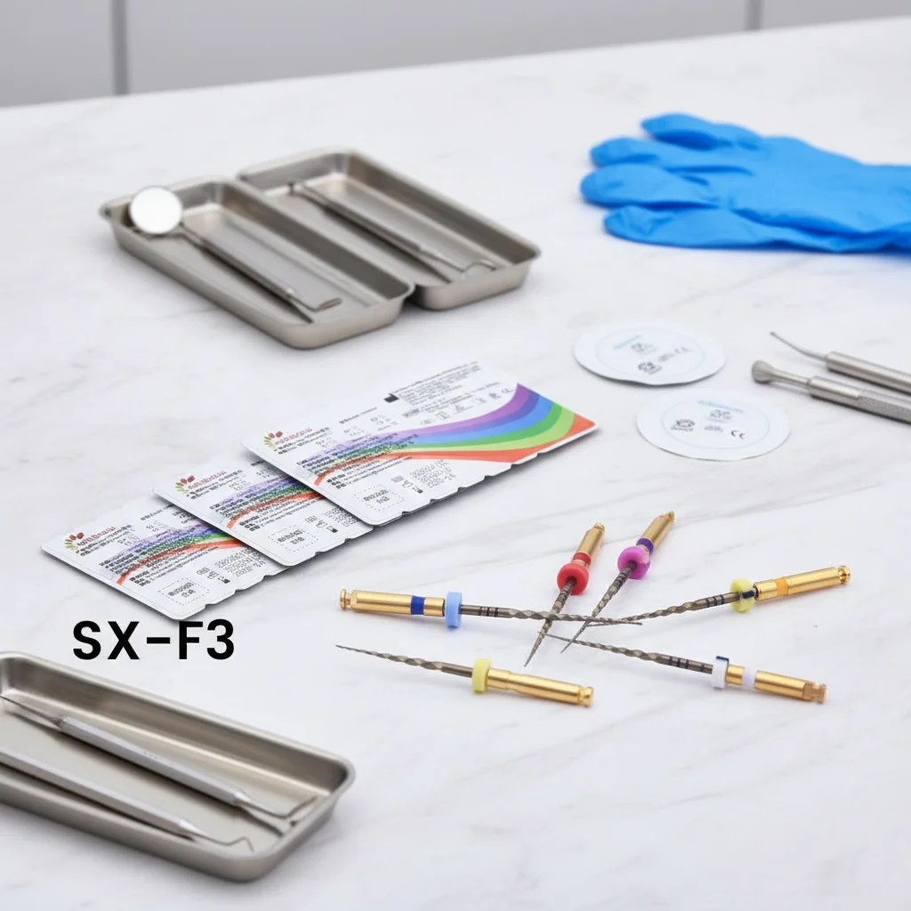 Dental Root Canal File Heat-Activated Nitinol Tooth Pulp Files SX-F3 gold file COXO Thermally Activated 6PCS/BOX Rotary File