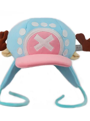 Anime Tony Tony Chopper Plush Hat Kawaii Cute Boy Girl Cosplay Blue Pink Soft Warm Hat Cartoon Chopper Accessories Props