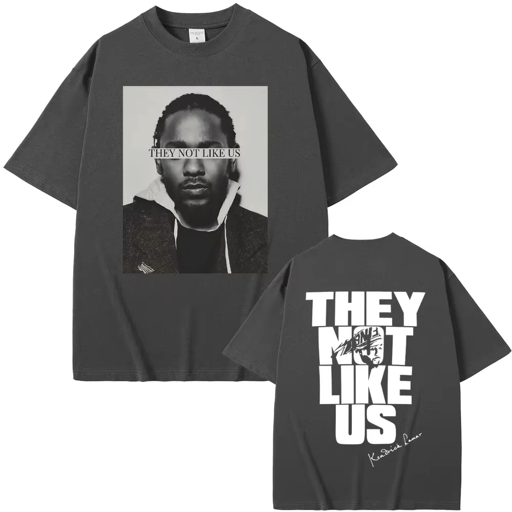 Rapper Kendrick Lamar They Don't Be Like Us 2026 T-shirt Men's and Women's Fashion Hip Hop T-shirt Summer Men's Cotton Retro