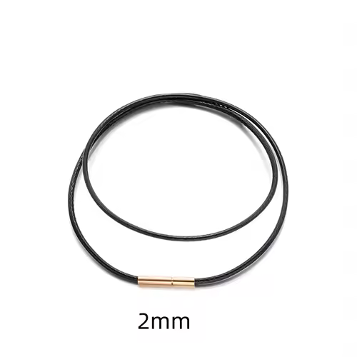Black Genuine Leather Rope Necklace With Clasp Cord Chain Line String For DIY Pendant Jewelry Making Accessories Supplies Men - Image 11