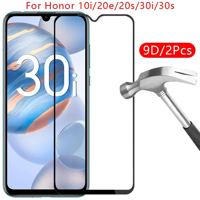 9d protective tempered glass for huawei honor 30i 30s 20s 20e 10i screen protector on honer 10 30 i i10 i30 20 s e s20 e20 s30