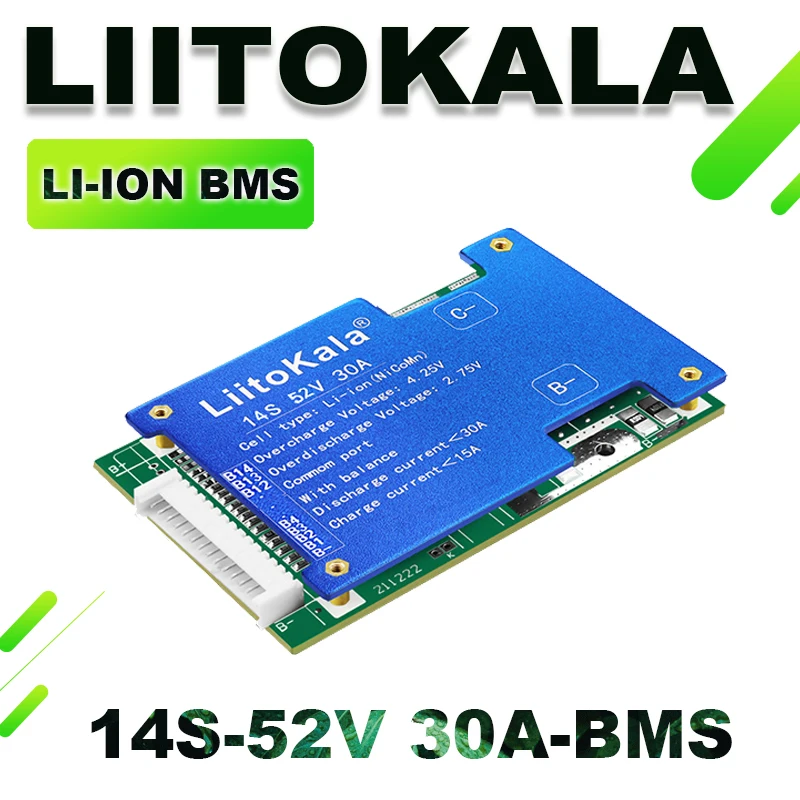 E-Bike Battery 10S 13S 16S 20S 30A BMS Lithium Battery BMS for Electric Bike 8Ah 12Ah Li-Ion Battery