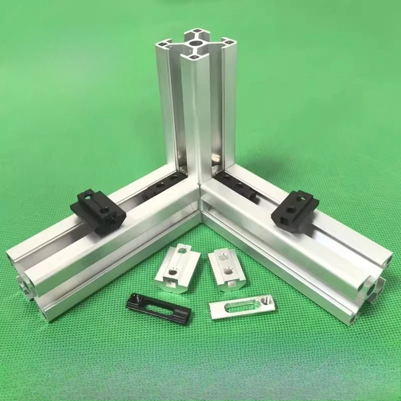 2PCS European Standard Aluminum Profile Built-in Slider Connector Hidden Fixed Position Adjustable