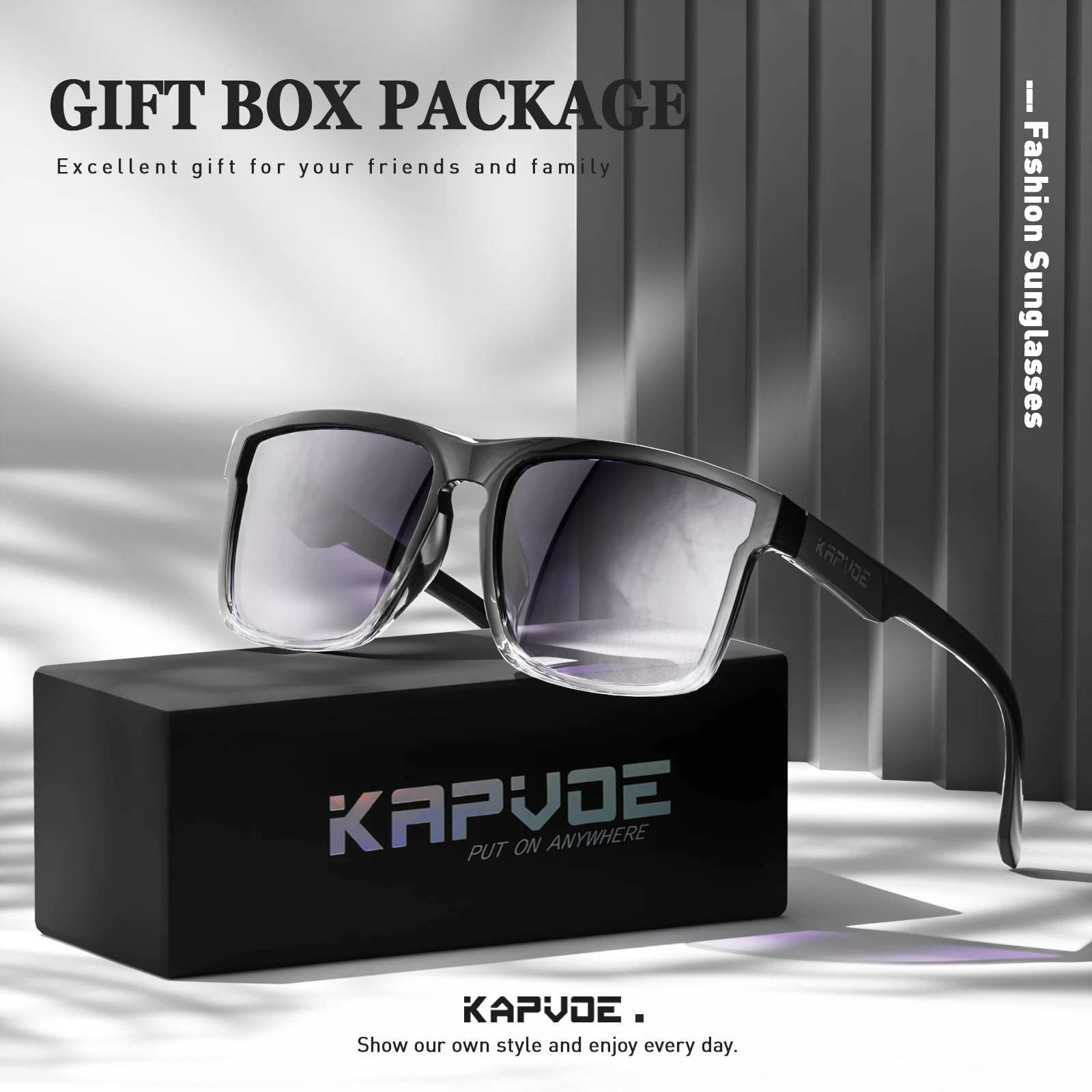 Kapvoe New Outdoor Sports Fashion Polarized Sunglasses Fishing Eyewear for Men Women Cycling Glasses Driving Climbing Sunglasses