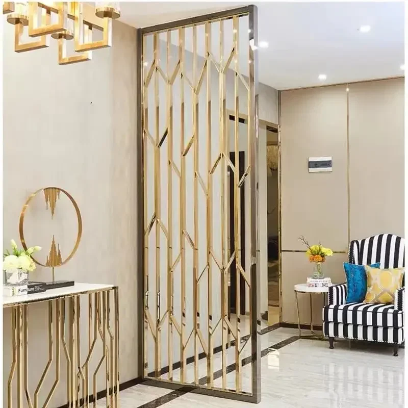 Custom size Metal Divider Laser cut metal panel Decorative Wall Screen folding room divider