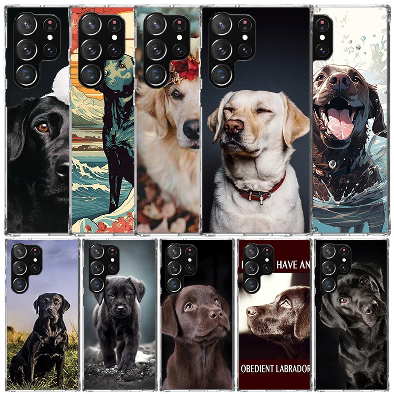Labrador Retriever Dog Phone Case For Samsung Galaxy S24 S25 Edge S26 Ultra S22 S23 Plus S21 + S20 FE Soft TPU Back Cover Galaxy
