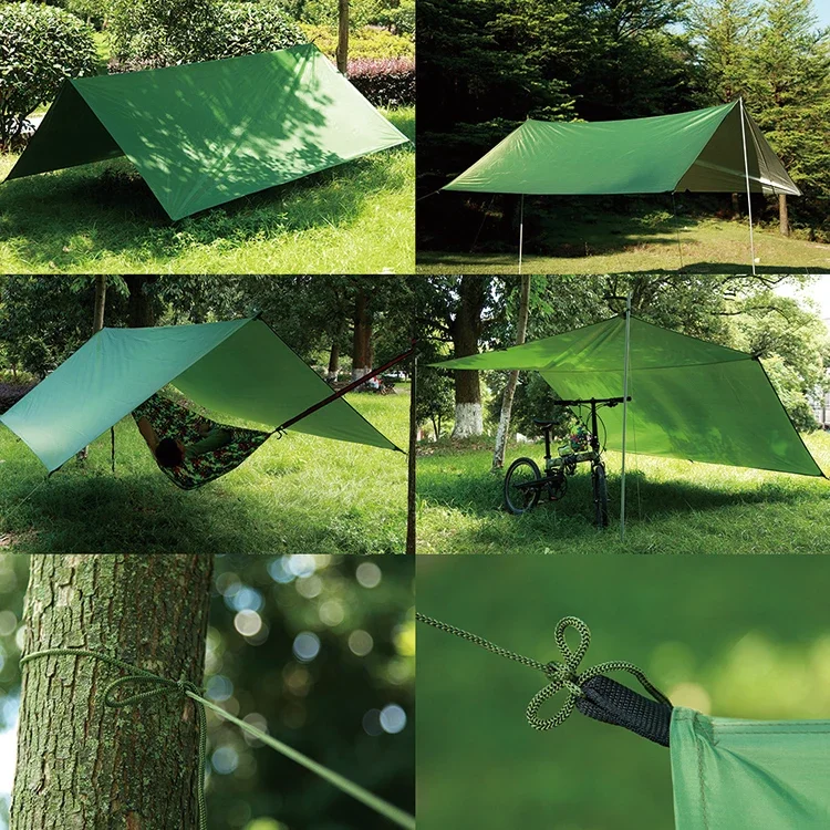 Parachute Portable Outdoor Camping Rain Fly Sleeping Hammock With Mosquito Net