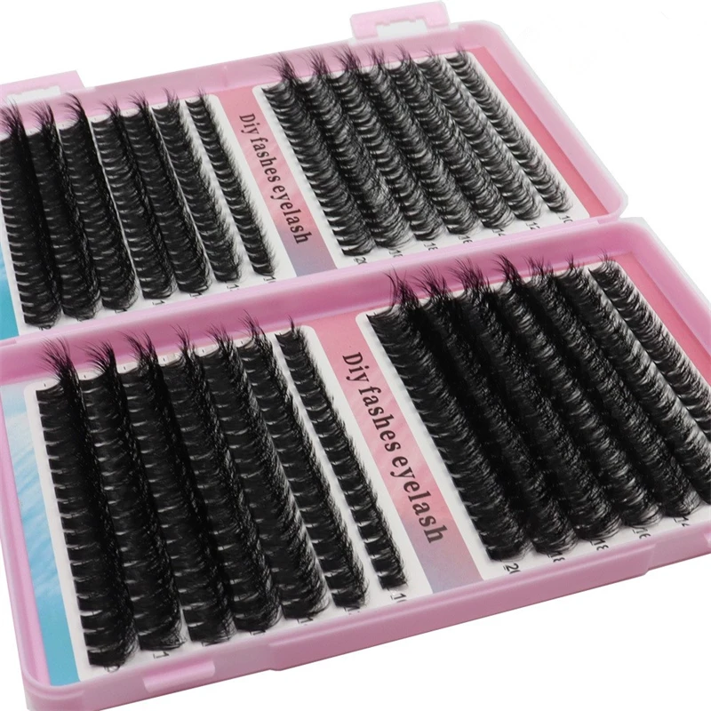 28 Rows 40D-200D Single Tuft Large Capacity 10-20mm Mixed Segmented Eyelashes DIY False Eyelash Book for Beauty Salons