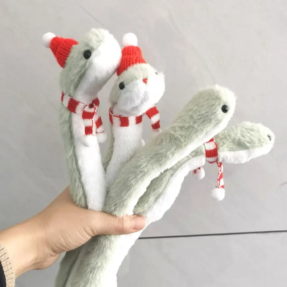 Plush Year of The Snake Plush Toy Little Snake Wrap Around Arm Snake Stuffed Plush Doll Kawaii Soft Green Snake Animal Doll