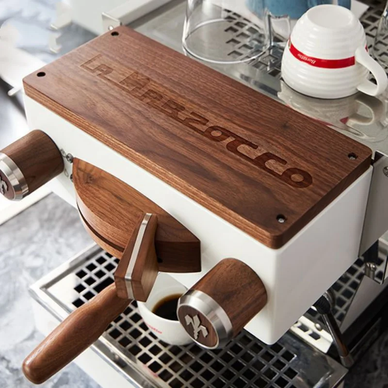 Spicy Ma Coffee Maker Handle Accessories Solid Wood Kit La Marzocco MINI Metal Edge Walnut 12-piece Set