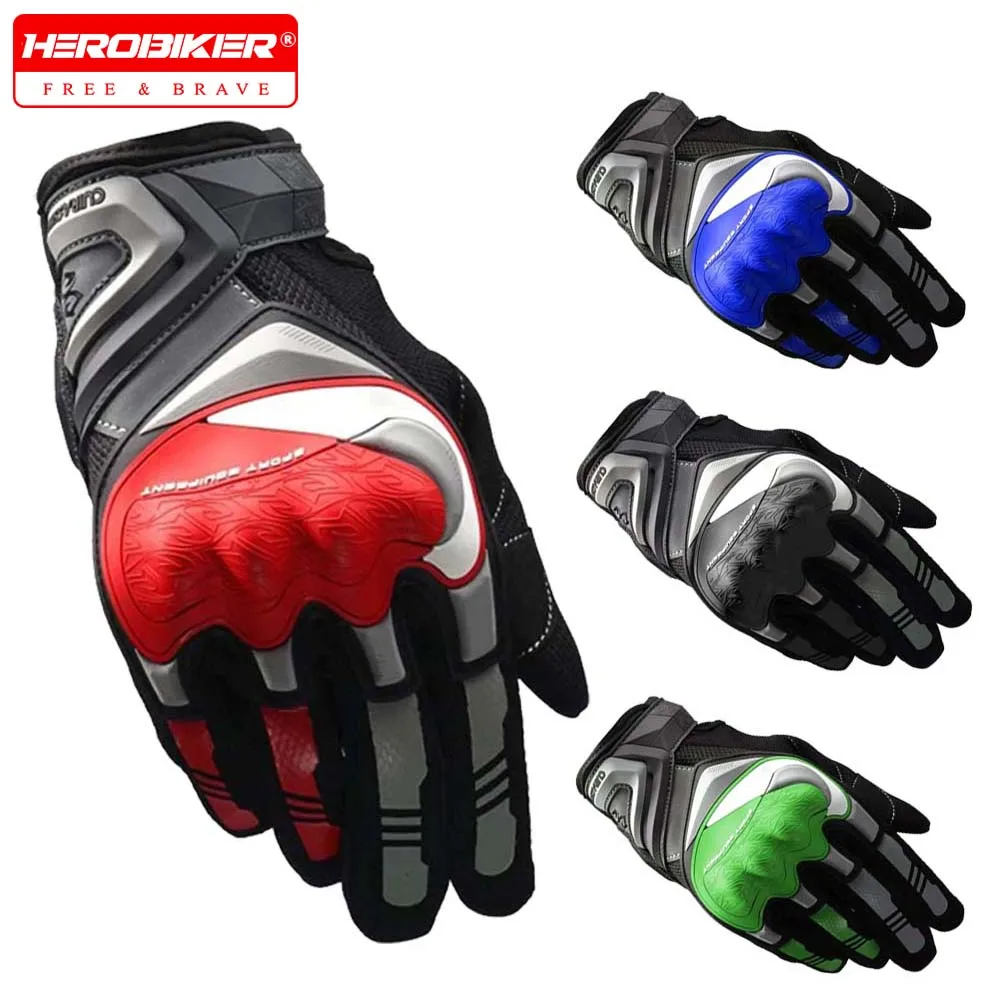 

Motorcycle Gloves Men Women Off-road Motorcycle Riding Gloves Anti Fall Anti Slip Anti Scratch Touch Screen Full Finger Gloves