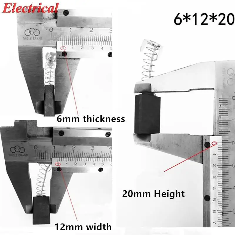 Carbon Brush Hand Electric Drill Angle Grinding Machine Cutting Machine Motor Brush 4x6x14mm 103A /303A /43A /44A /839 Type